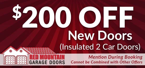 $200 off new door - red mtn garage doors coupon